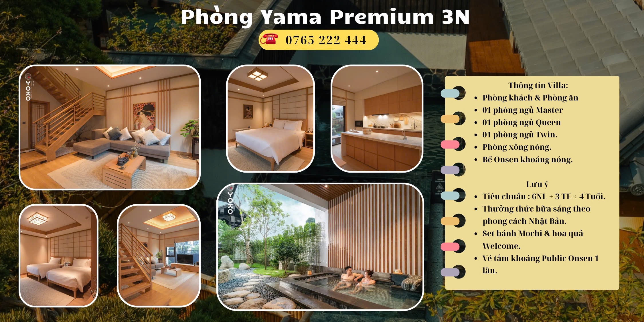Phòng nghỉ khoáng nóng tại Onsen Quang Hanh Quảng Ninh