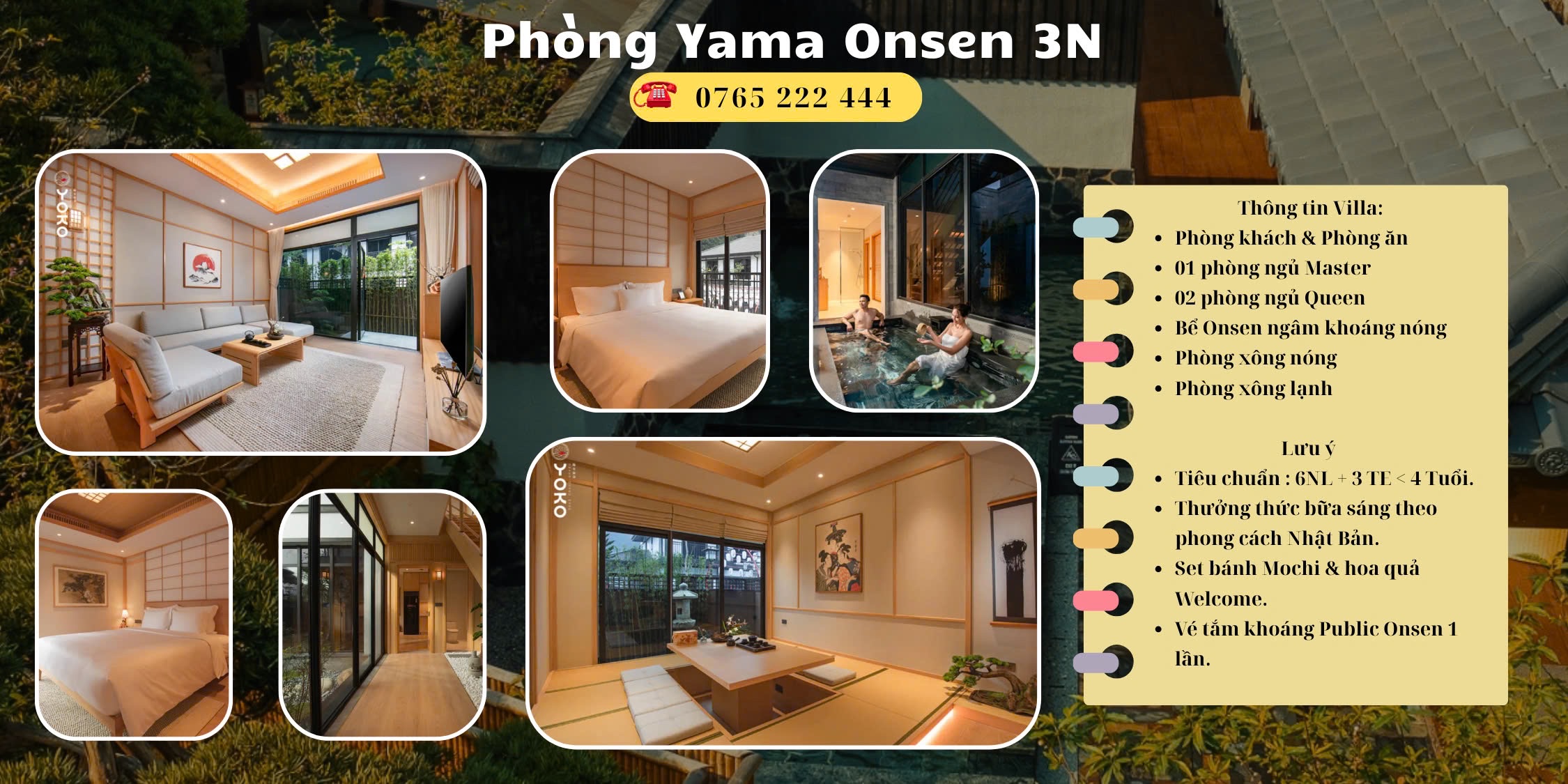 Phòng nghỉ khoáng nóng tại Onsen Quang Hanh Quảng Ninh