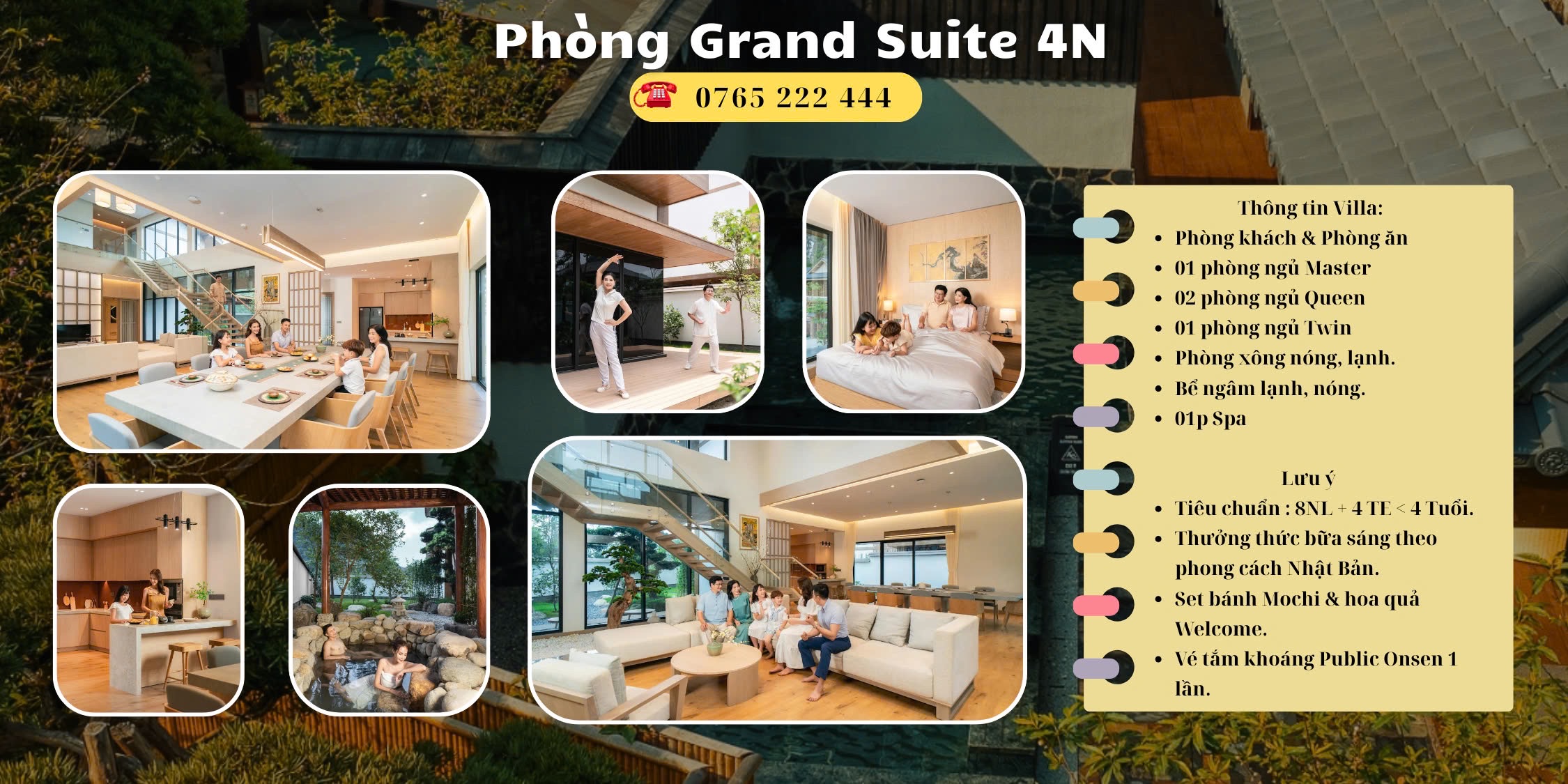 Phòng nghỉ khoáng nóng tại Onsen Quang Hanh Quảng Ninh