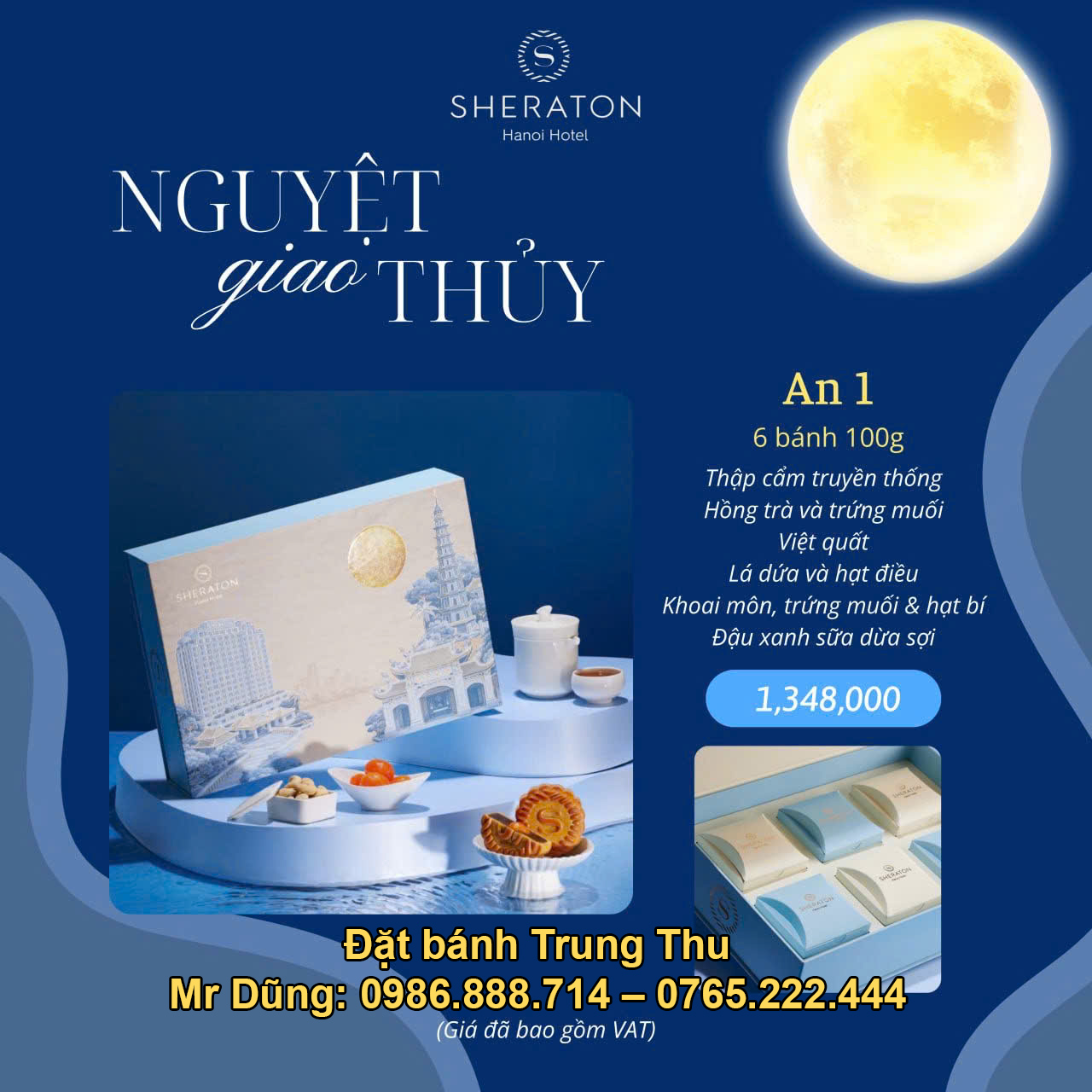 Bánh trung thu cao cấp của khách sạn Sheraton Hanoi