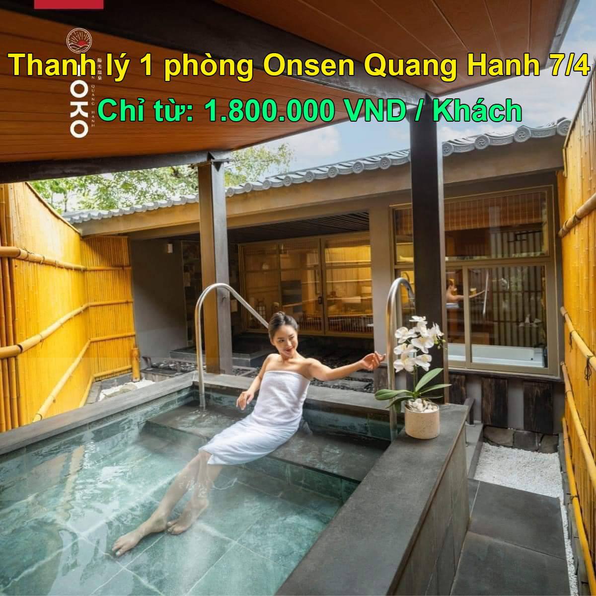 Bế ngâm khoáng nóng Onsen trong phòng nghỉ riêng
